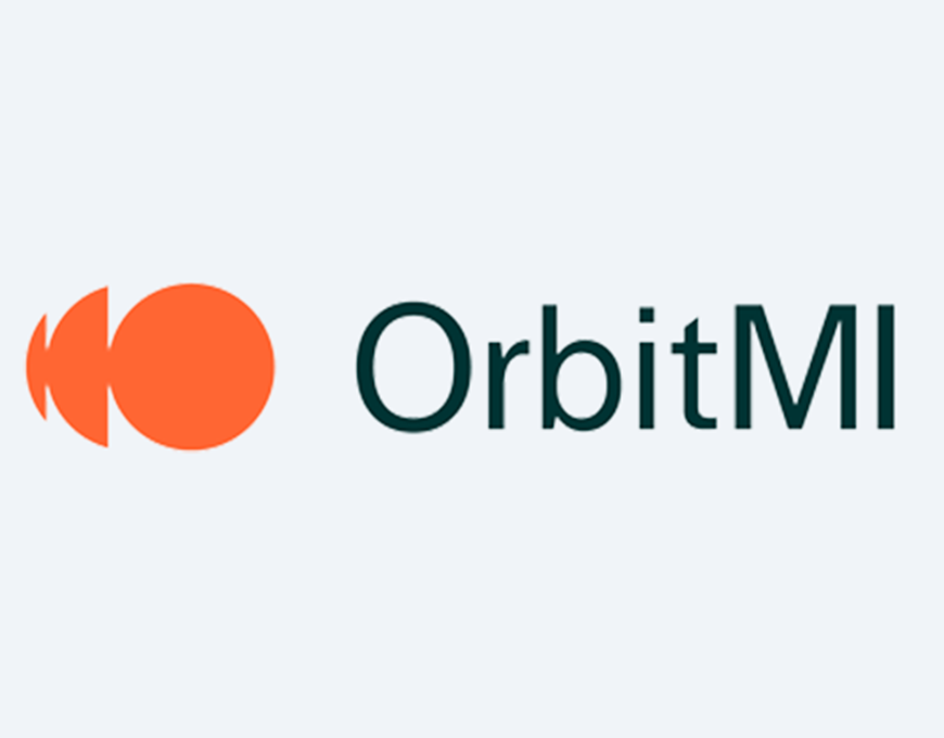 Orbit MI logo on a gray background