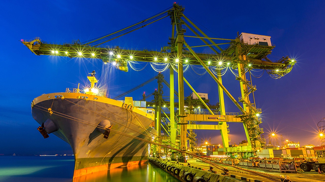 ship in terminal