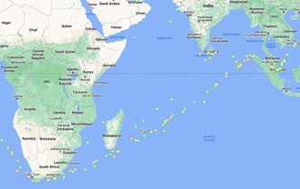 map showing the port of colombo