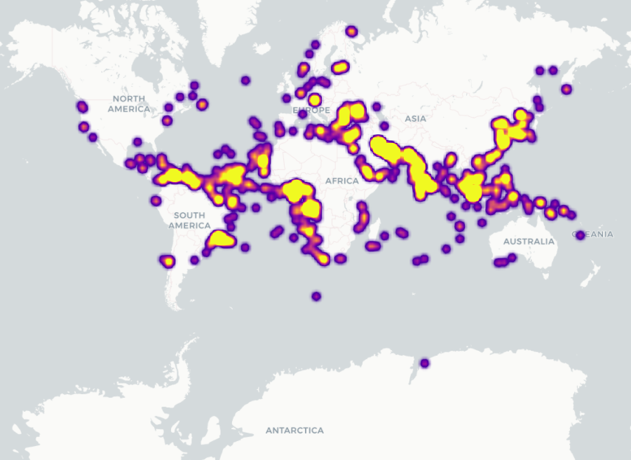 AIS Spoofing hotspots