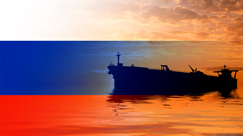 Russia flag shadow fleet tanker