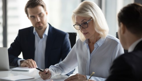 woman talking strategy