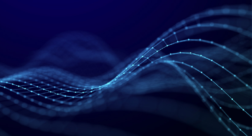 blue digital wave