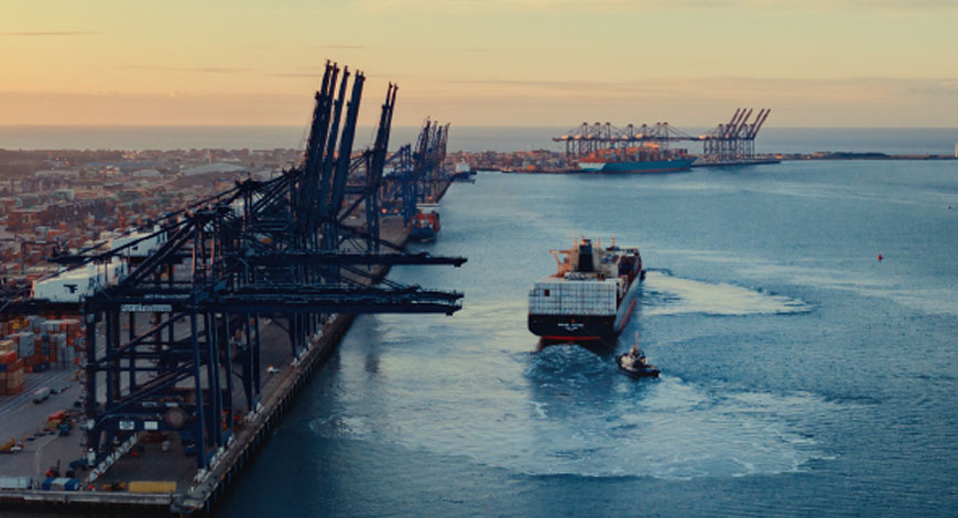 ship in a harbour