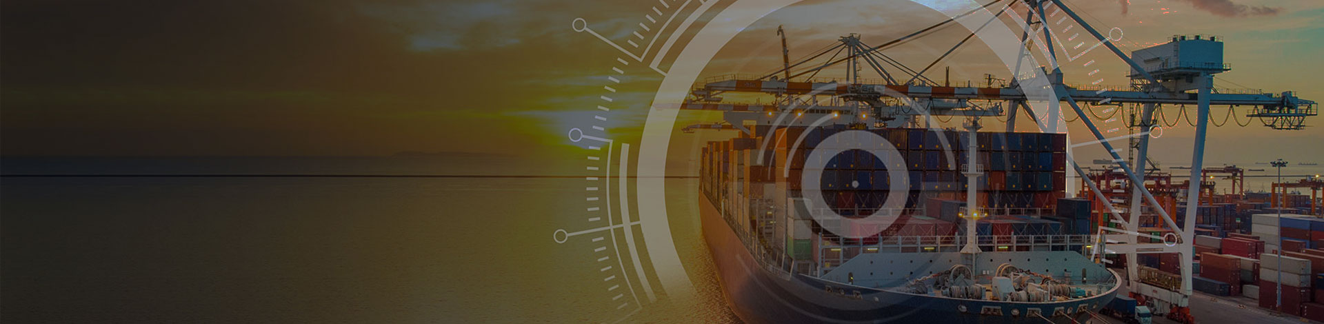 sunset dock at harbour with graphic